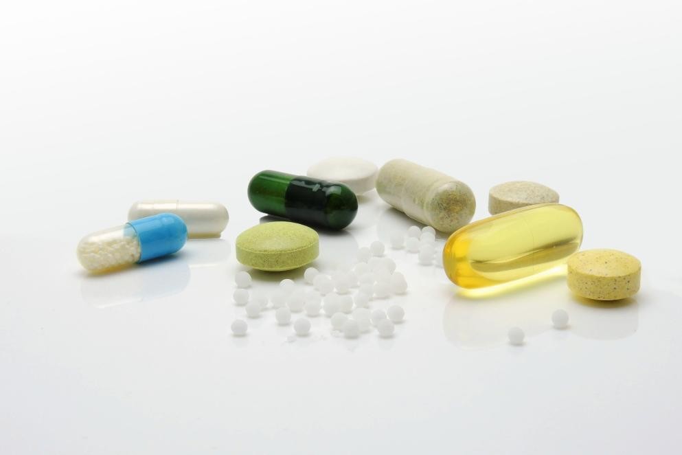 Tabletten Das Foto zeigt verschiedene Formen von Tabletten