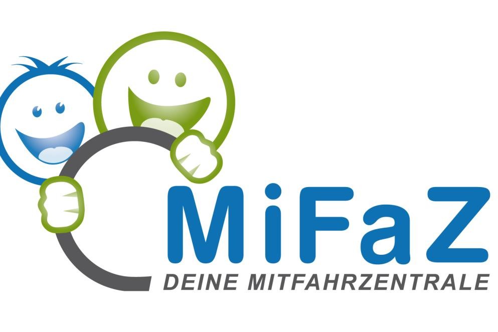 Logo MiFaZ - Deine Mitfahrzentrale Das Foto zeigt das Logo der Mitfahrzentrale