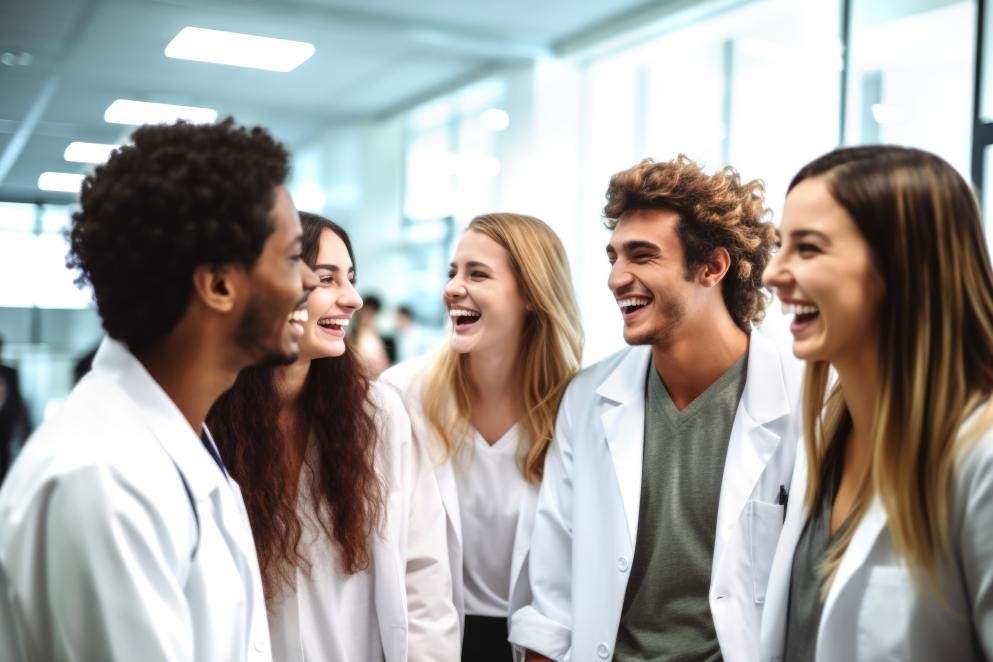 Gruppe junger Menschen Das Foto zeigt eine Gruppe junger Menschen.