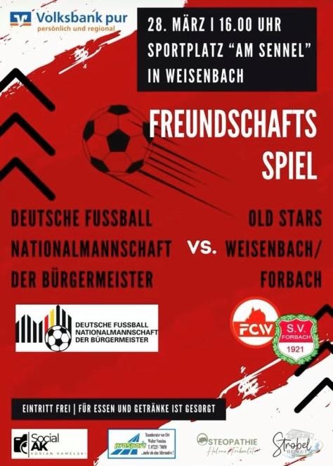 Plakat Freundschaftsspiel in Weisenbach