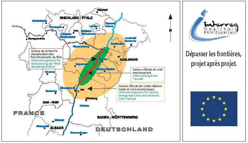 Das Foto zeigt das INTERREG-Logo mit Karte