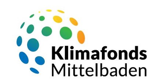 Das Foto zeigt den Schriftzug des Logos Klimafonds Mittelbaden.