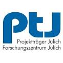 Das Foto zeigt das Logo des Projektträgers Jülich am Forschungszentrum Jülich