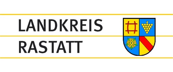 Das Foto zeigt das Logo des Landkreises Rastatt mit Wappen